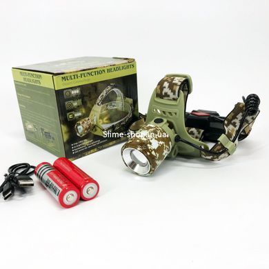 Фонарь налобный с красным диодом CH-002M-T6, Фонарь для шлема на голову, Фонарик на MW-666 голову диодный