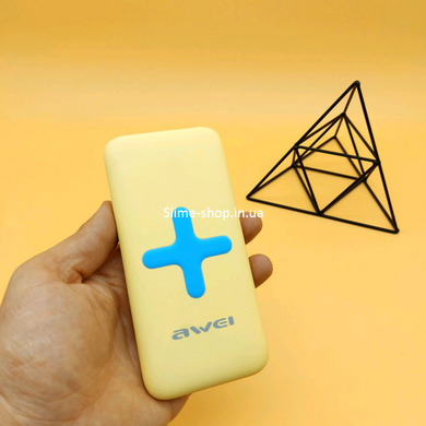 Power Bank AWEI P98K (Беспроводная зарядка) 8000 mAh. EC-725 Цвет: желтый