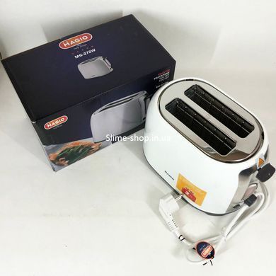 Тостер для хліба MAGIO MG-272W 750 Вт, Тостер зі знімним піддоном для крихт, DT-176 Хороший тостер