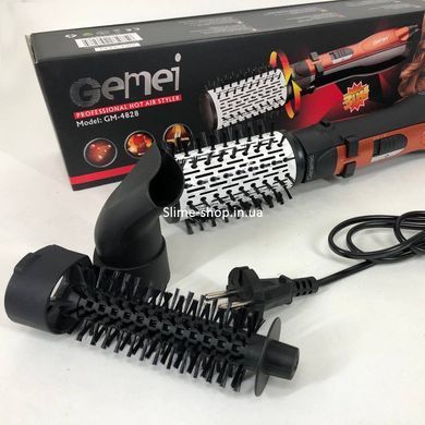 Фен расческа для сушки волос Gemei Gm-4828, Фен-щетки стайлеры, Фен стайлер, Фен для дома TC-968 и салона