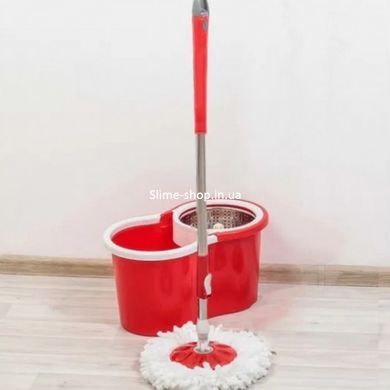Універсальна швабра з віджимом-центрифугою та відром Easy Mop Кругла Швабра. KH-921 Колір: червоний