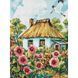 Алмазна мозаїка "Мальви біля хати" 30x40см