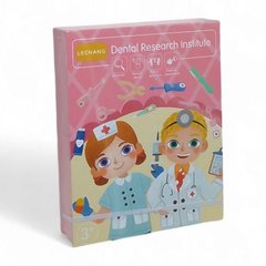 Лікарський набір "Стоматолог", 50 елеметів, на магнітах (рожевий)