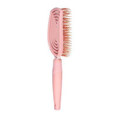 Расчёска для волос массажная продувная Salon Professional с нейлоновой щетиной 98290 SL, Pink Розовая