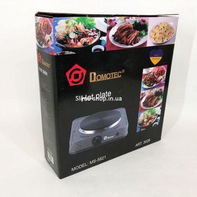 Электроплита настольная бытовая DOMOTEC MS-5821 1000 Вт, Настольная электроплита, EM-878 Плита бытовая