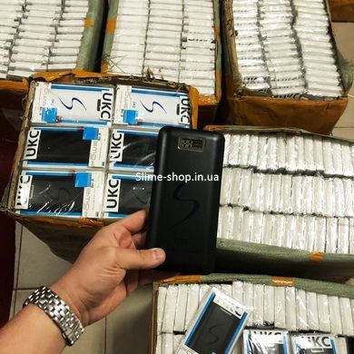 Павербанк з ліхтариком потужний Power Bank 30000 mAh UKC, Хороший power bank, Повербанк WF-768 з ліхтариком