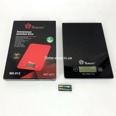 Ваги кухонні DOMOTEC MS-912, електронні кухонні ваги, ваги для зважування продуктів. LR-413 Колір: чорний