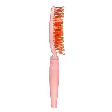 Расчёска для волос массажная продувная Salon Professional с нейлоновой щетиной 98290 SL, Pink Розовая