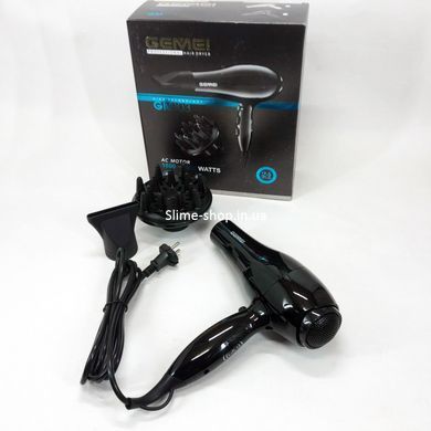 Професійний фен Gemei GM-103 2200Вт для сушіння укладання волосся режими швидкості, TN-839 температури, сенсор