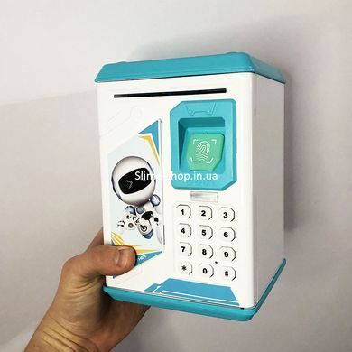 Детский сейф с электронным замком, Детская копилка сканер отпечатка пальца, LN-314 Копилка сейф
