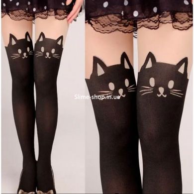 Колготки с имитацией чулок "Котики" (one size), 20 den