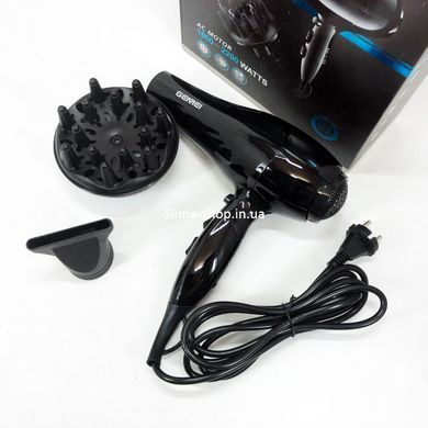 Професійний фен Gemei GM-103 2200Вт для сушіння укладання волосся режими швидкості, TN-839 температури, сенсор