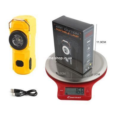 Многофункциональный армейский фонарь D50-SMD индикация заряда, зажигалка. UY-410 Цвет: желтый