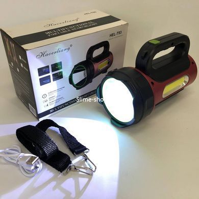 Ліхтар кемпінговий переносний T93-LED+COB, Ліхтар кемпінговий світлодіодний, Ліхтар PM-886 прожектор переносний