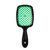 Щетка для волос массажная продувная Superbrush Plus Hollow Comb прямоугольная, Черная с зелёным