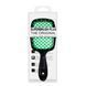 Щетка для волос массажная продувная Superbrush Plus Hollow Comb прямоугольная, Черная с зелёным