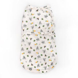 Пеленка-кокон на липучке и кнопках с начесом 0-3 мес Koala