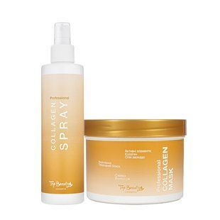 Набор для ухода за волосами Top Beauty &mdash; маска для волос 500 мл, спрей-реконструктор 250 мл с коллагеном