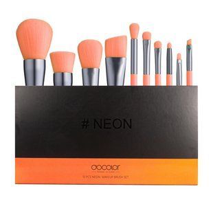 Набір пензлів для макіяжу Docolor Neon Peach (10шт) N1003