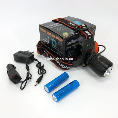 Led фонарь налобный аккумуляторный 1000лм POLICE BL-2199-T6, Фонарик на голову ZA-978 на батарейках