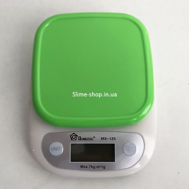 Ваги кухонні DOMOTEC MS-125 Plastic, точні кухонні ваги, ваги для зважування продуктів. OU-539 Колір: зелений