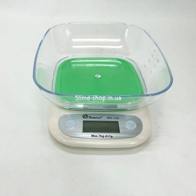 Ваги кухонні DOMOTEC MS-125 Plastic, точні кухонні ваги, ваги для зважування продуктів. OU-539 Колір: зелений