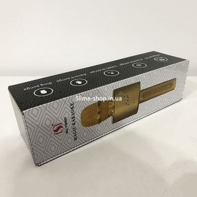 Беспроводной Bluetooth Микрофон для Караоке Микрофон DM Karaoke Y 68 + BT. PV-959 Цвет: золотой
