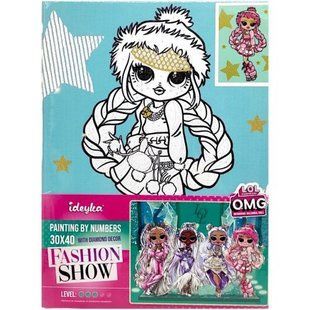 Картина за номерами зі стразами "L.O.L. Surprise! O.M.G. Fashion show La Rose" 30х40 см