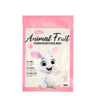Маска для лица питательная Sadoer Animal Fruit Peach тканевая 25 г (SD35103)