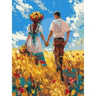 Картина по номерах "Прогулянка закоханих" 30х40 см