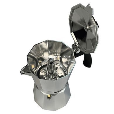 Гейзерная турка для кофе Magio MG-1002 300 мл, Гейзерная кофеварка, Гейзерная кофеварка EV-857 из нержавейки
