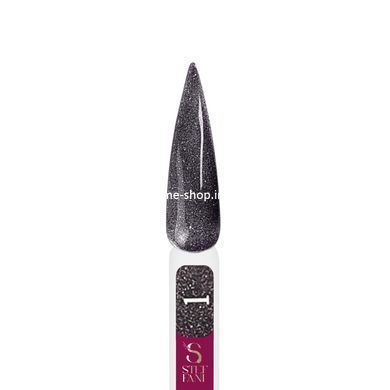 Гель-лак для нігтів із блискітками Steffani Color Gel Polish Starlight 9 мл, 01 Темно-сірий із шиммером