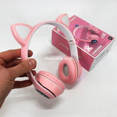 Наушники bluetooth детские с ушками Cat VZV 23M, Светящиеся наушники, Блютуз наушники ZD-264 для детей