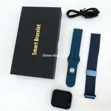 Smart Watch T80S, два браслета, температура тела, давление, оксиметр. BJ-562 Цвет: синий
