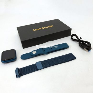 Smart Watch T80S, два браслета, температура тела, давление, оксиметр. BJ-562 Цвет: синий