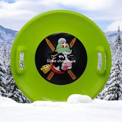 Санки-Ледянка SNOW PLATE (салатовый) 60см