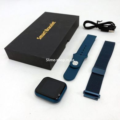 Smart Watch T80S, два браслета, температура тела, давление, оксиметр. BJ-562 Цвет: синий
