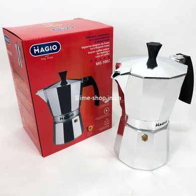 Гейзерная турка для кофе Magio MG-1002 300 мл, Гейзерная кофеварка, Гейзерная кофеварка EV-857 из нержавейки