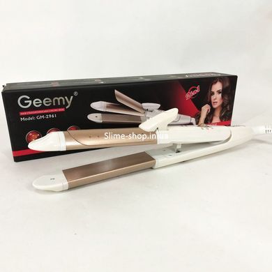 Праски для вирівнювання прасок гребінець GEMEI GM-2961, Круті плойки для волосся, Стайлер KW-438 для волосся