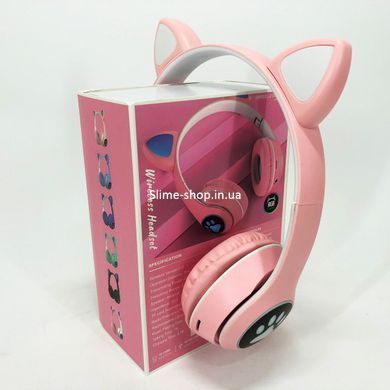 Наушники bluetooth детские с ушками Cat VZV 23M, Светящиеся наушники, Блютуз наушники ZD-264 для детей