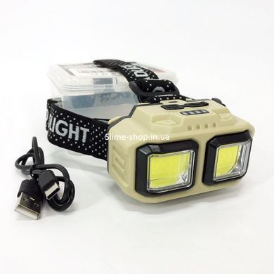Головний ліхтар Bailong HX-816 2COB(white+red), Ліхтар на голову для бігу, AF-786 Ліхтарик налобник