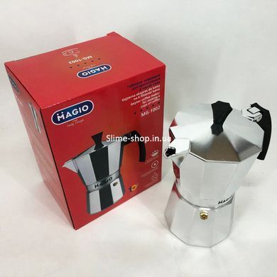 Гейзерная турка для кофе Magio MG-1002 300 мл, Гейзерная кофеварка, Гейзерная кофеварка EV-857 из нержавейки