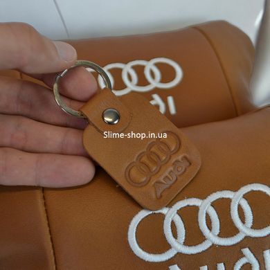 Подарок мужчине водителю Audi Ауди, Авто подушки в машину, Автоподушка для шеи LS-316 на подголовники