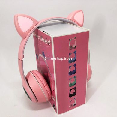 Наушники bluetooth детские с ушками Cat VZV 23M, Светящиеся наушники, Блютуз наушники ZD-264 для детей