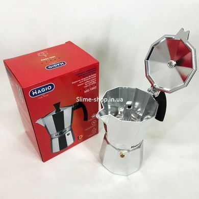Гейзерная турка для кофе Magio MG-1002 300 мл, Гейзерная кофеварка, Гейзерная кофеварка EV-857 из нержавейки