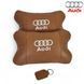 Подарок мужчине водителю Audi Ауди, Авто подушки в машину, Автоподушка для шеи LS-316 на подголовники