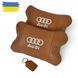 Подарок мужчине водителю Audi Ауди, Авто подушки в машину, Автоподушка для шеи LS-316 на подголовники