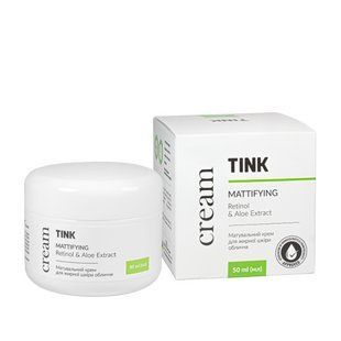 Крем для жирной кожи лица матирующий Tink Retinol&Aloe Extract 50 мл