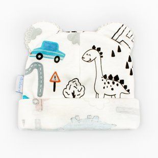 Шапочка для новонароджених з вушками Dino in town