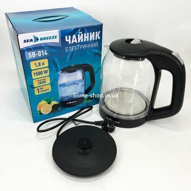 Изысканный электрочайник SeaBreeze SB-014 1.8 л 1800 Вт, Тихий бытовой чайник, DC-983 Электрочайник удобный